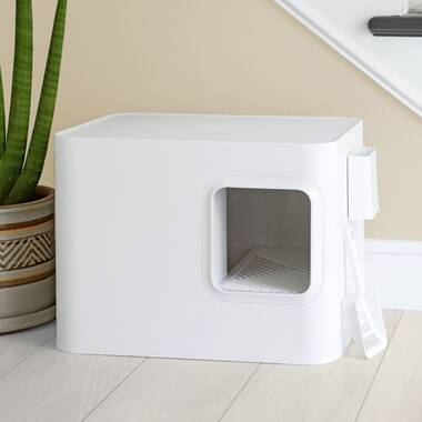 White cat outlet litter tray